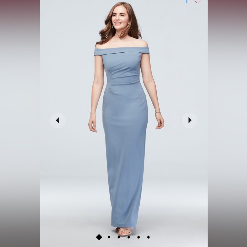 DB STUDIO

off-the-shoulder stretch crepe ruched dress